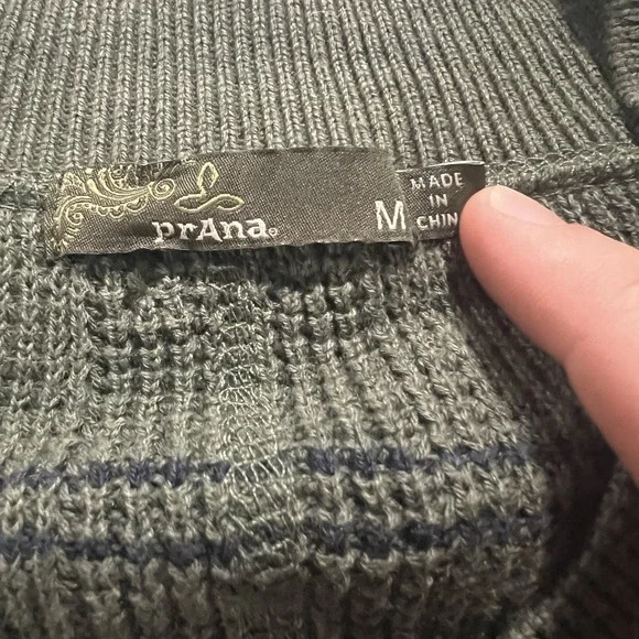 Prana Dress Women's Size Medium Milani Henley Thermal Waffle Knit Cotton Wool - Picture 2 of 7